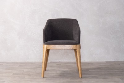 calais carver chair dark grey front view